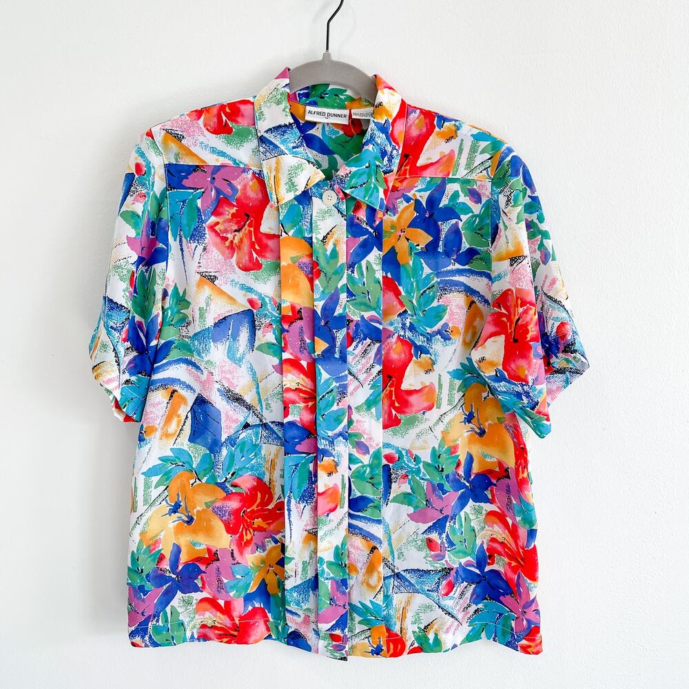 Vintage Women's Alfred Dunner Size 12 Button Up Top